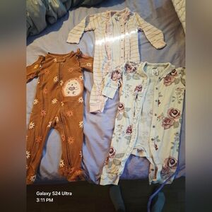 Carter's Brown, Pink, and Cream Kids One Piece Set